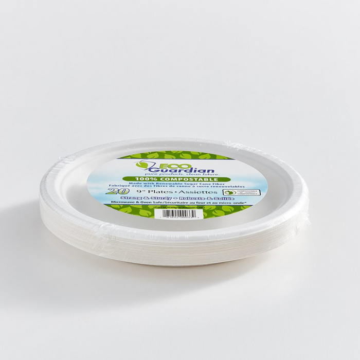 Eco Guardian Compostable Plates 9in 20ct