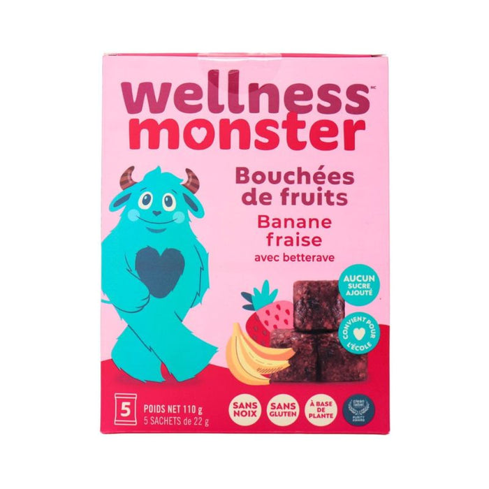 Wellness Monster Fruit Bites Banana Strawberry 5 count