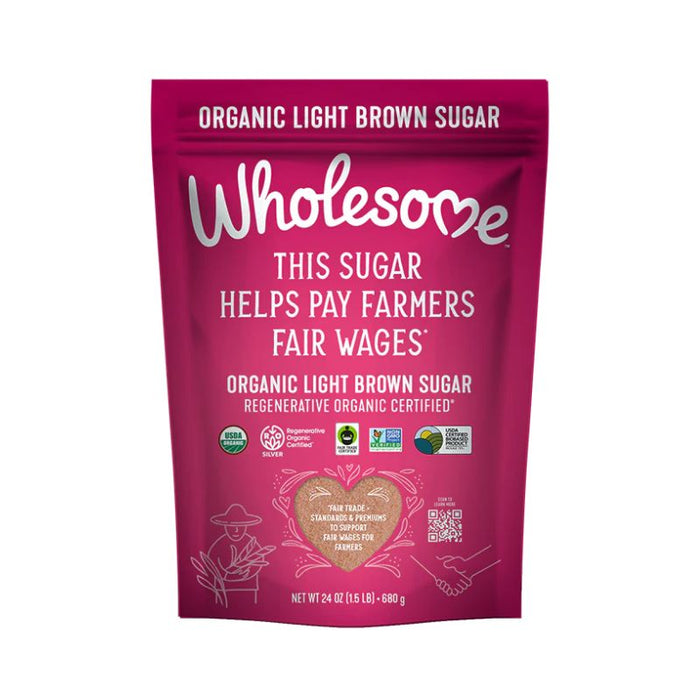 Wholesome Sweeteners Sugar Brown Light Organic 680g