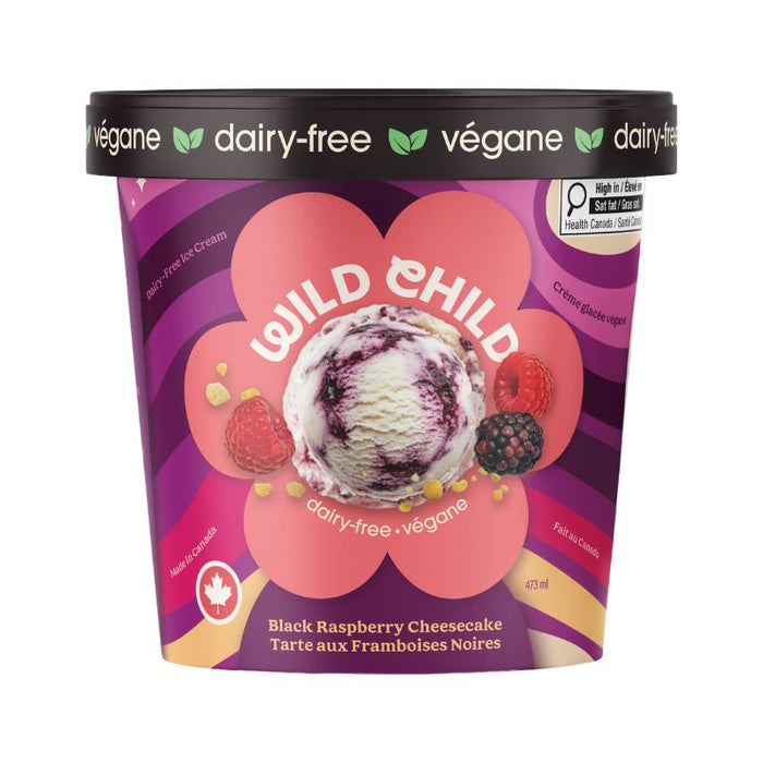 Wild Child Frozen Dessert Black Raspberry Cheesecake Dairy-free Ice Cream 473ml