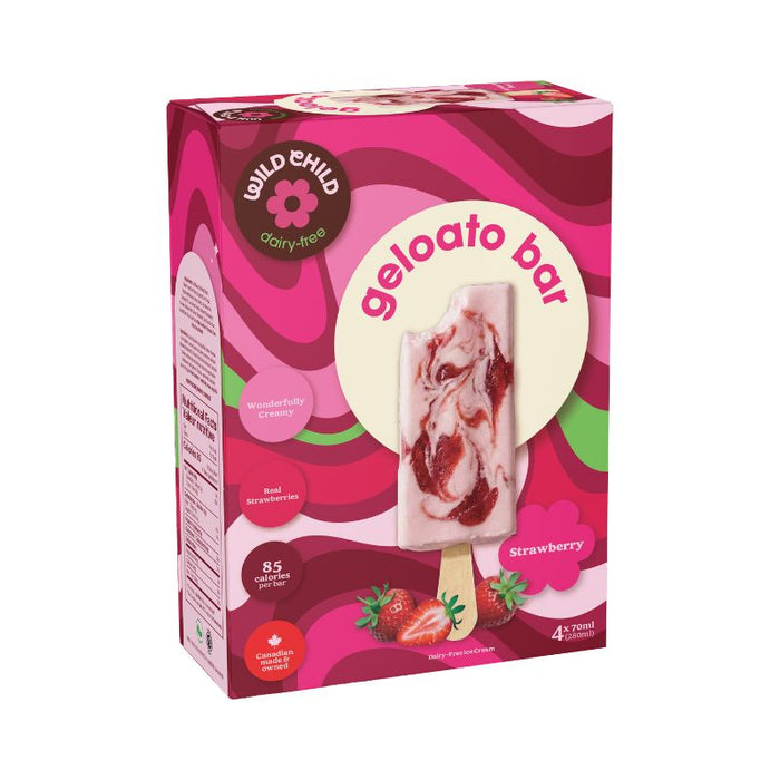 Wild Child Frozen Gelato Bars Strawberry Dairy-free 280ml
