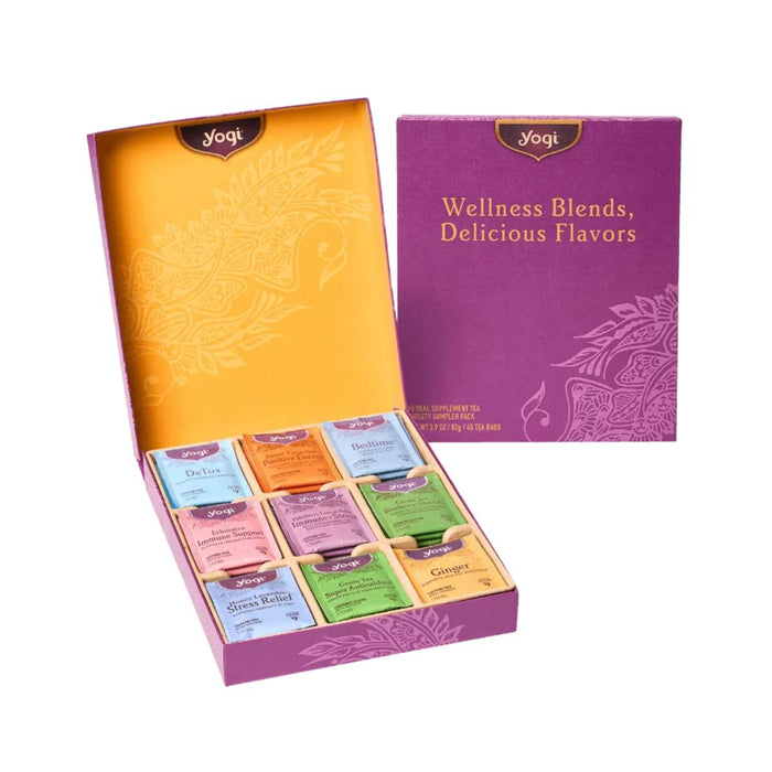 Yogi Favorites Tea Sampler Gift Box 45 TEABAGS