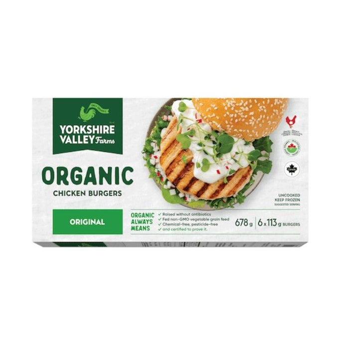 Yorkshire Valley Farms Organic Burger Chicken Original
