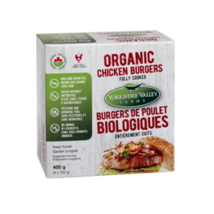 Yorkshire Valley Farms Organic Burger Chicken Roasted Vegetables 400g