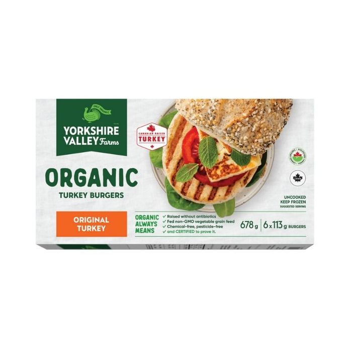 Yorkshire Valley Farms Organic Burger Turkey 678g