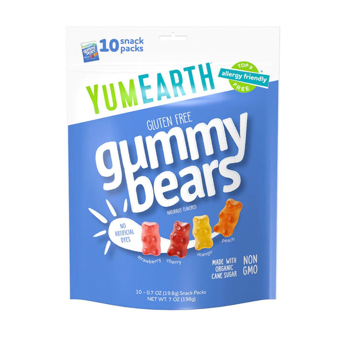 Yum Earth Gluten Free Organic Gummy Bears 10X20G