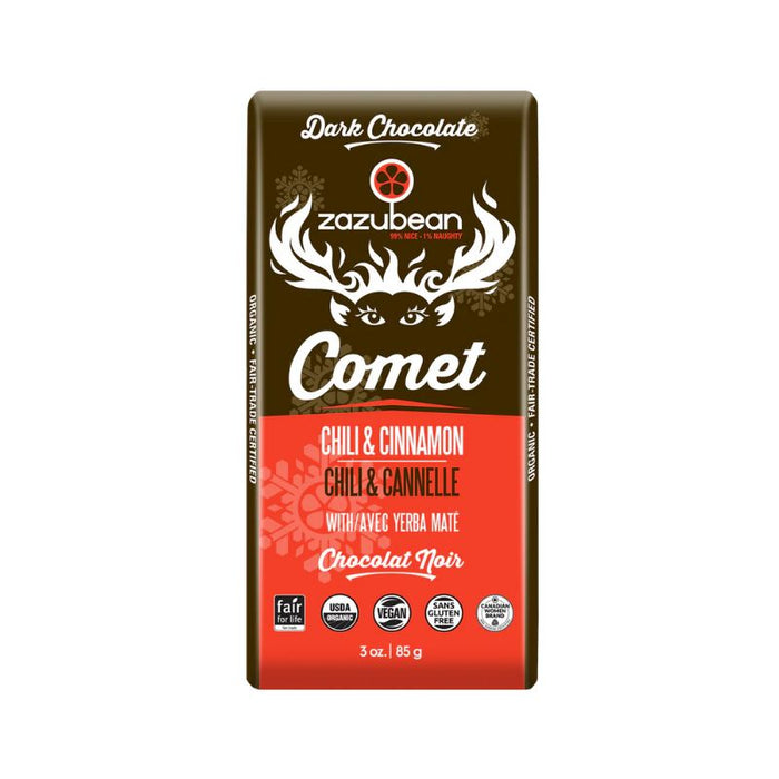 Zazubean Chocolate Bar Comet Chili & Cinnamon 85g