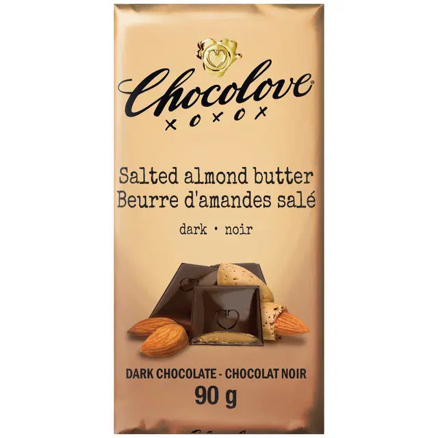 Dark Chocolate Bar Almond Butter Chocolove 90g