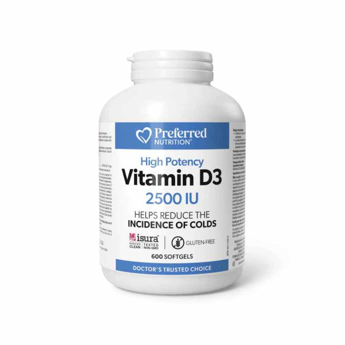 Preferred Nutrition Vitamin D3 2500Iu 600 softgels