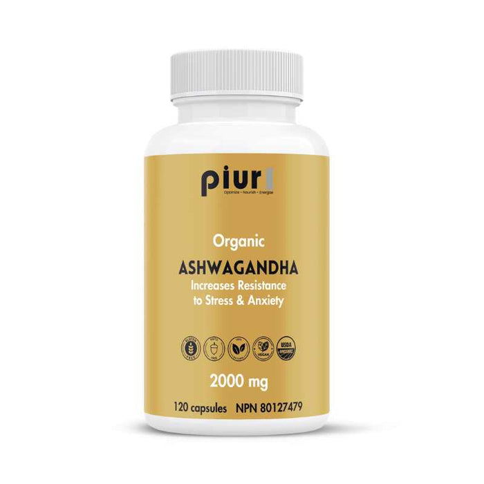 Piur 1 Organic Ashwagandha 120 CAPSULES