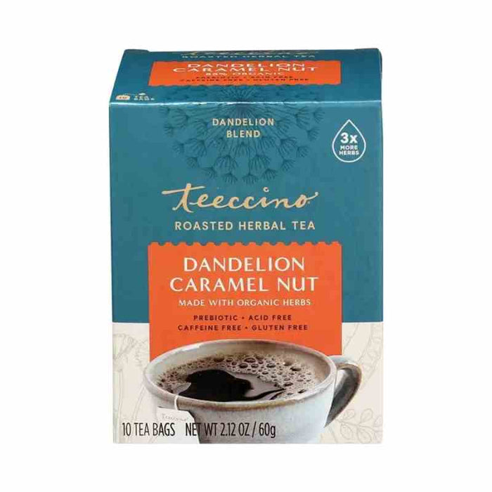 Teeccino Chicory Herbal Tea Gluten Free Dandelion Caramel