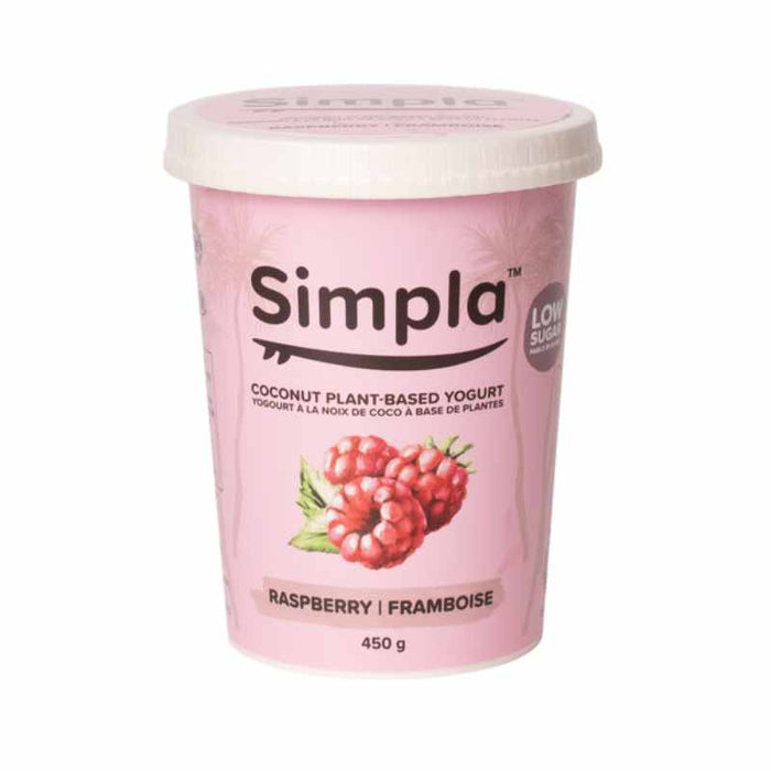 Simpla Coconut Plant-Based Yogurt Raspberry 450g