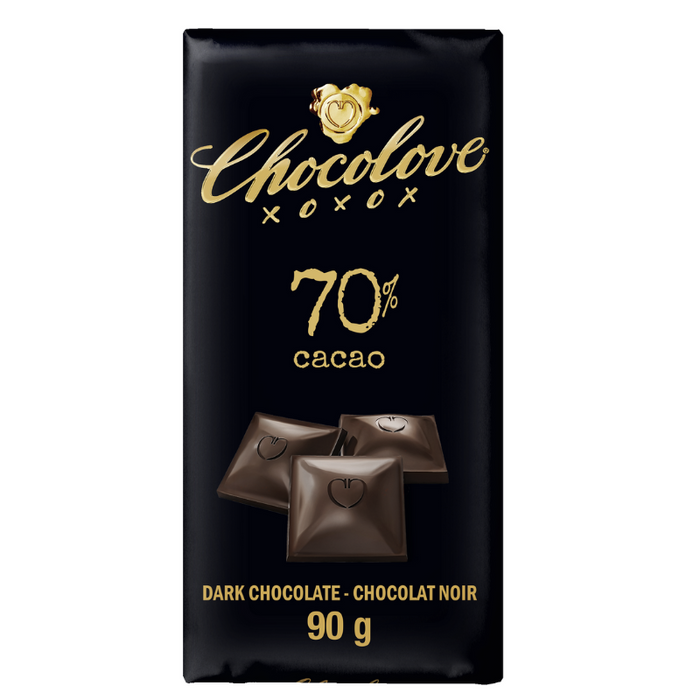 Chocolove Chocolate Bar Strong 70% Dark Chocolate 90G