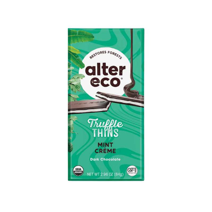 Alter Eco Truffle Thins Dark Chocolate Mint Creme 84 gr