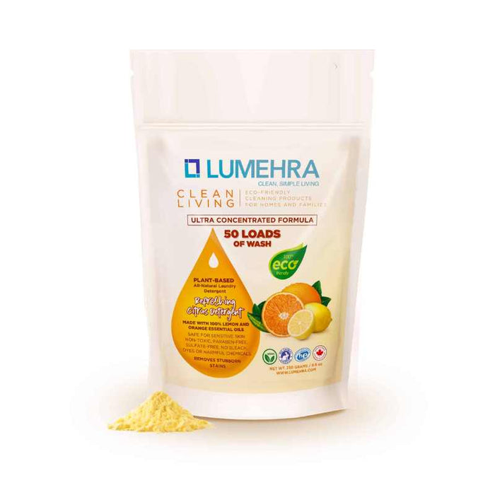 Lumehra Natural Laundry Detergent Citrus 50 Load 250 GRAMS