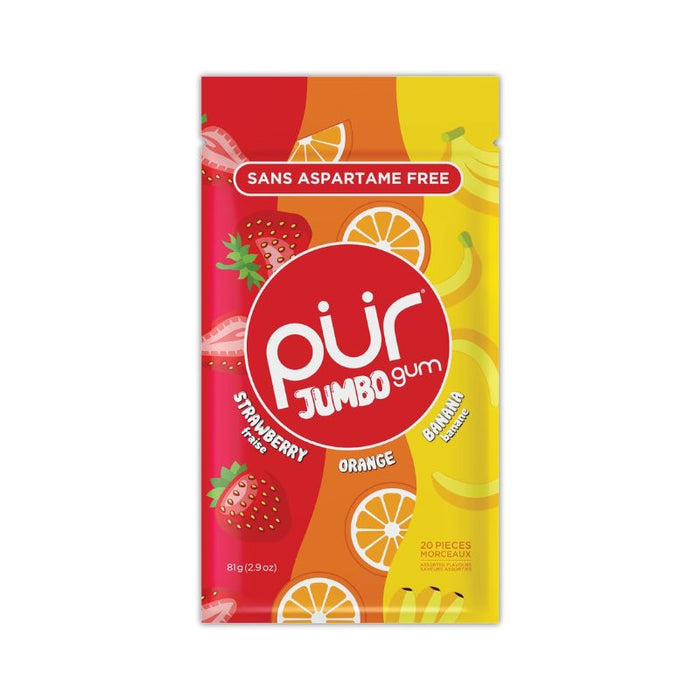 Pur Gum Gluten Free Jumbo Strawberry 20Pc