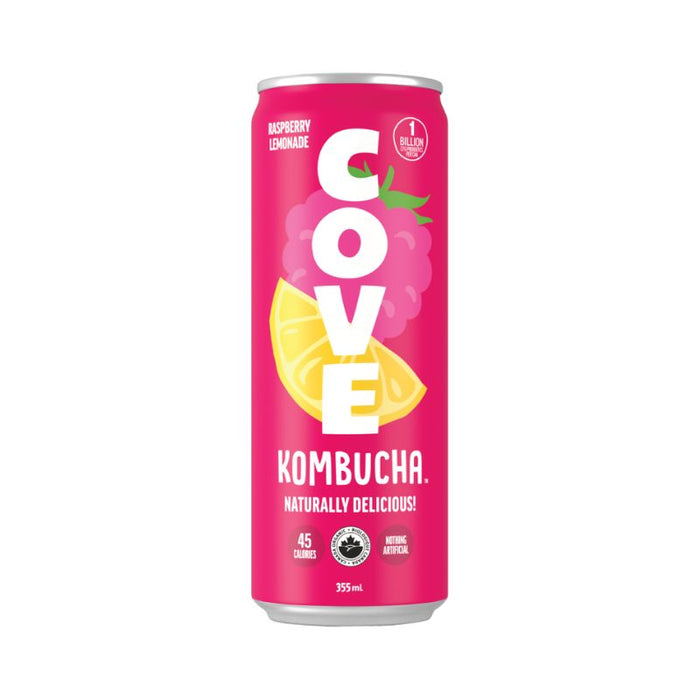 Cove Kombucha Raspberry Lemonade 355ml