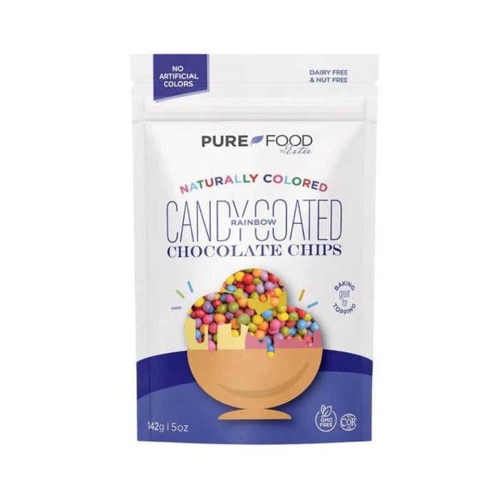 Pure Food By Estee Chocolate Chips Mini Rainbow 142 GRAMS