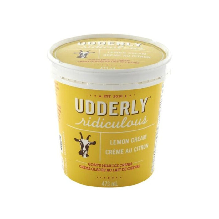 Udderly Ridiculous Goat Milk Ice Cream Lemon Cream 473 ML