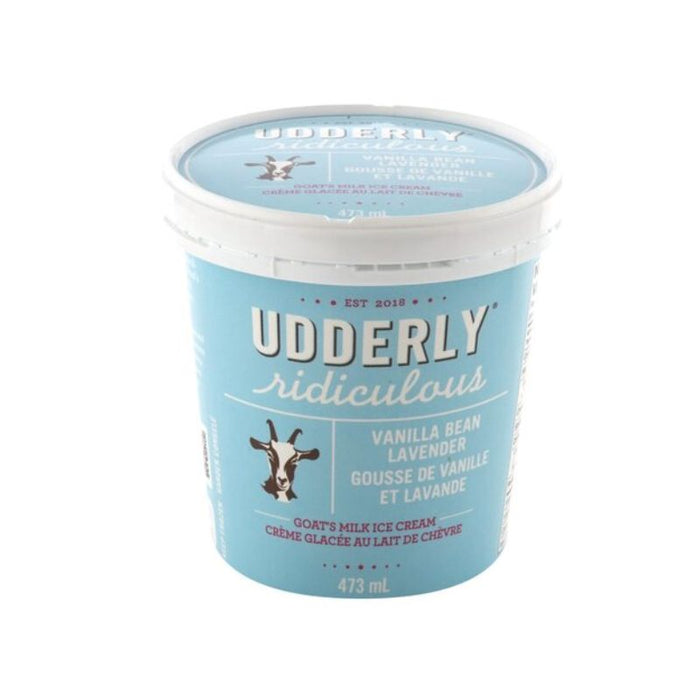 Udderly Ridiculous Goat Milk Ice Cream Vanilla Bean Lavender 473 ML