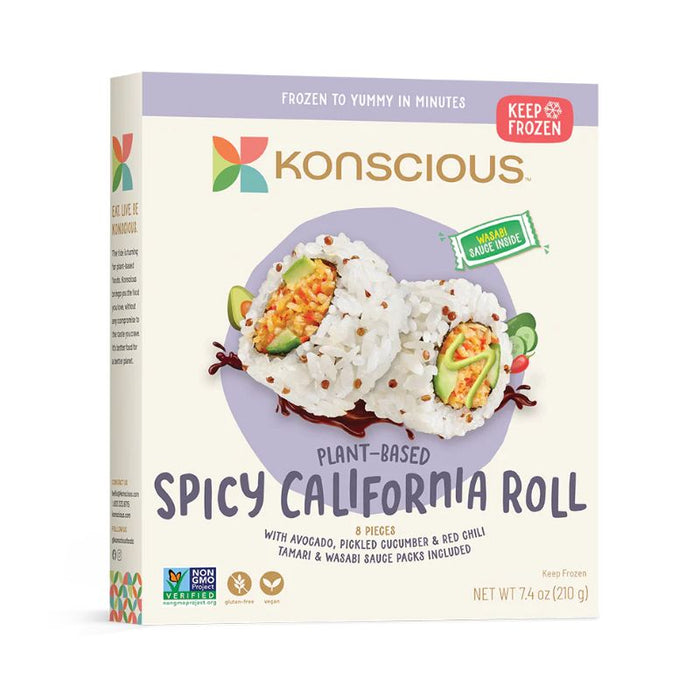 Konscious Foods Plant Based Spicy California Roll 210 GRAMS
