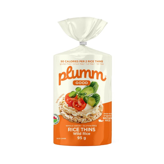 Plumm Good Rice Cake Thins Wild Rice 95G