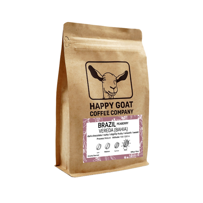 Happy Goat Coffee Company Brazilian Peaberry 340g