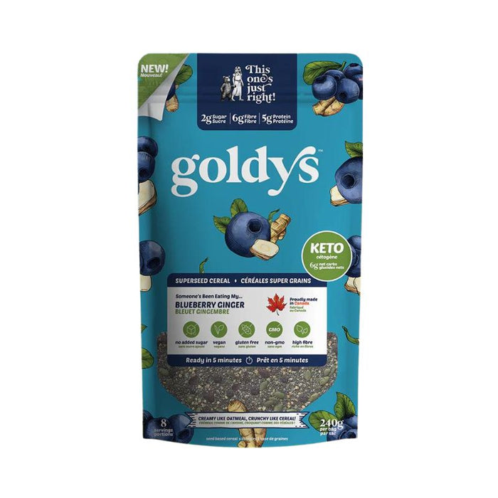 Goldy's Super Seed Cereal Blueberry Ginger 240G