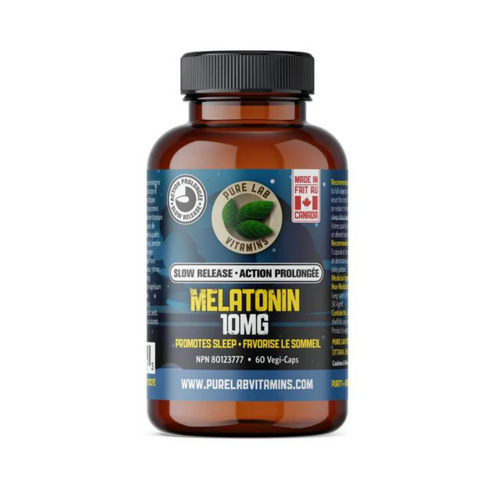 Pure Lab Vitamins Melatonin Slow Release 10mg 60 vcaps