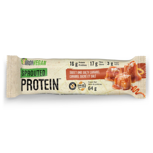 Iron Vegan Sprouted Protein Bar Sweet & Salty Caramel 64g
