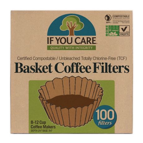If You Care Basket Coffee Filters 8"