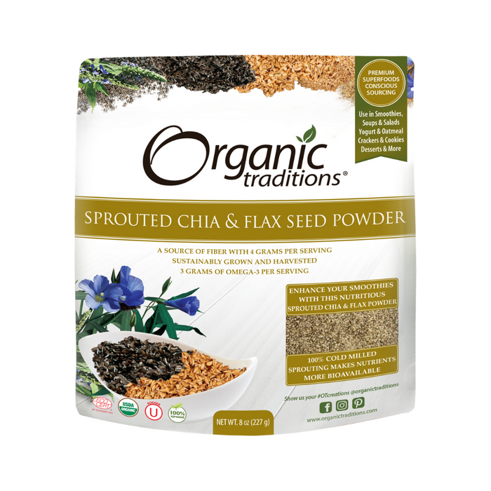 Organic Traditions Sprouted Chia and Flax 227g