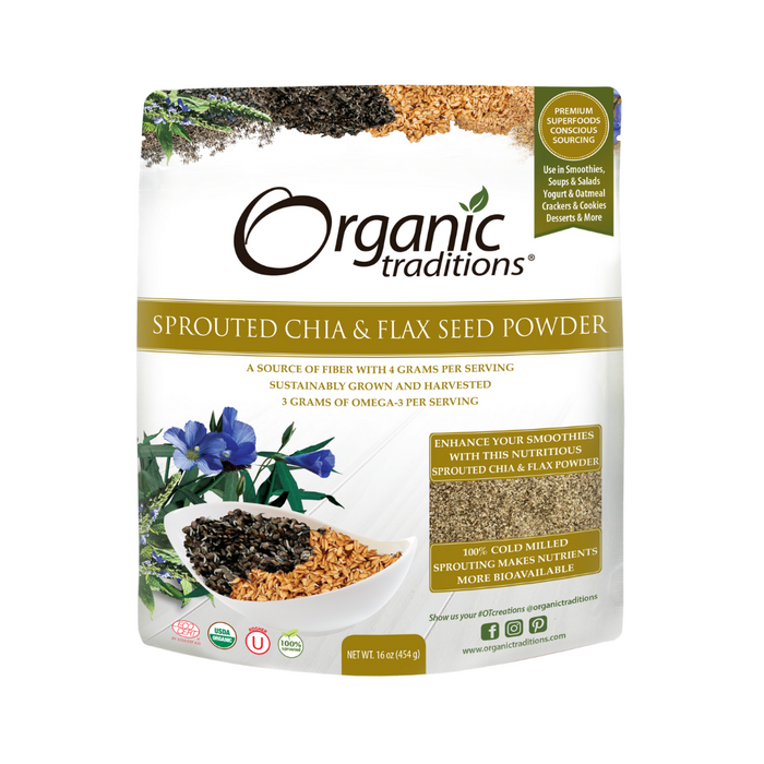 Organic Traditions Sprouted Chia and Flax 454g