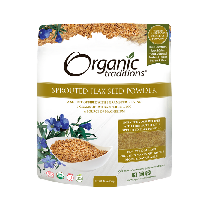 Organic Traditions Sprouted Flax Seed Powder 454g