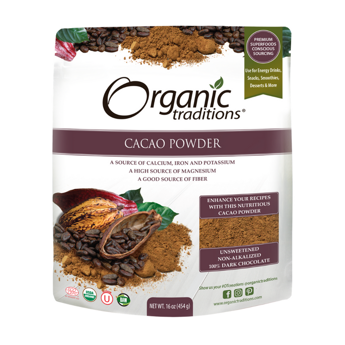 Organic Traditions Organic Cacao Powder 454g