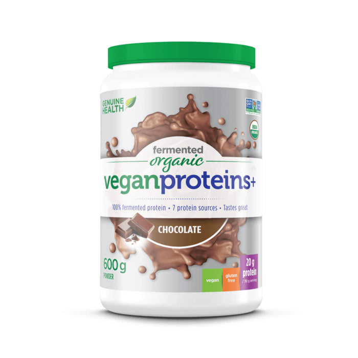 Genuine Health Organic Vegan Proteins+ Chocolate 600g