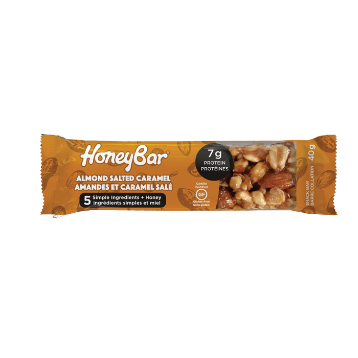 HoneyBar Almond Salted Caramel single 40g