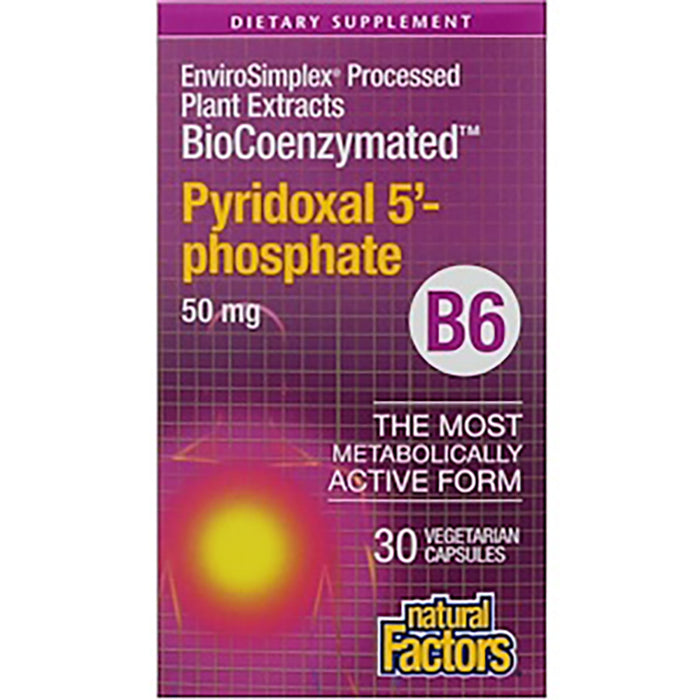 Natural Factors B6 Pyridoxal 5'-Phosphate 50 mg 30 Veg Cap