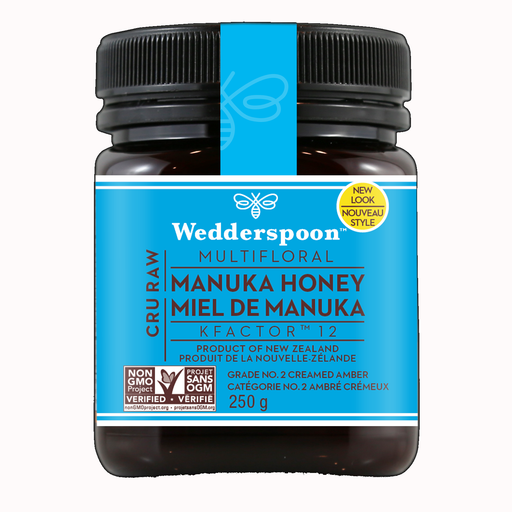 Wedderspoon Raw Premium Manuka Honey KFacter 12 250 Grams
