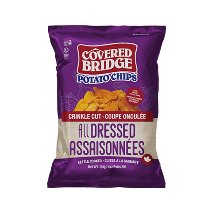Covered Bridge Chips Crinkle Cut All Dressed 170g