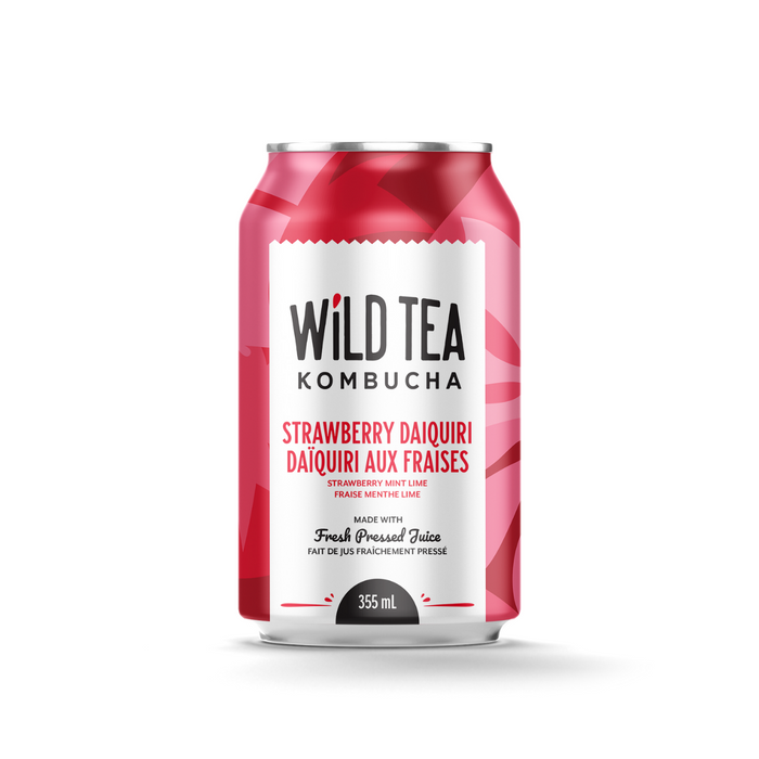Wild Tea Kombucha Strawberry Daiquiri 355ml