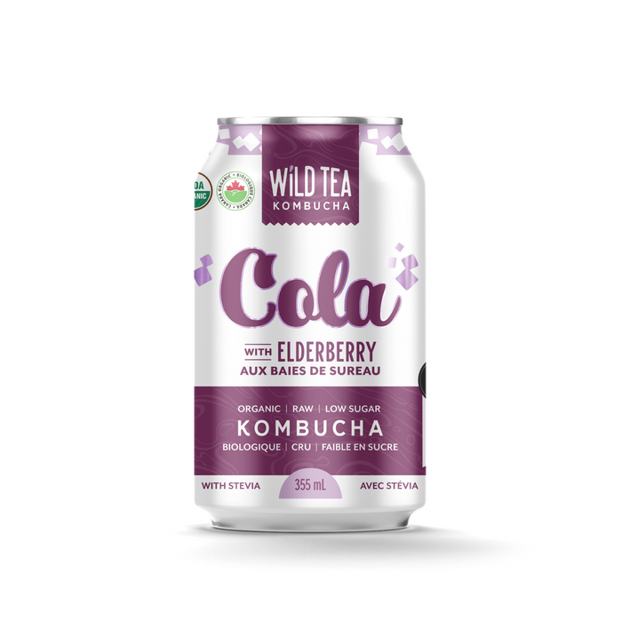 Wild Tea Kombucha Cola with Elderberry 355ml