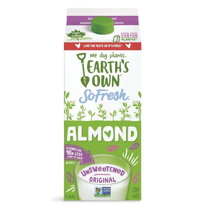 Earth's Own Unsweetened Almond Fresh Beverage 1.89L