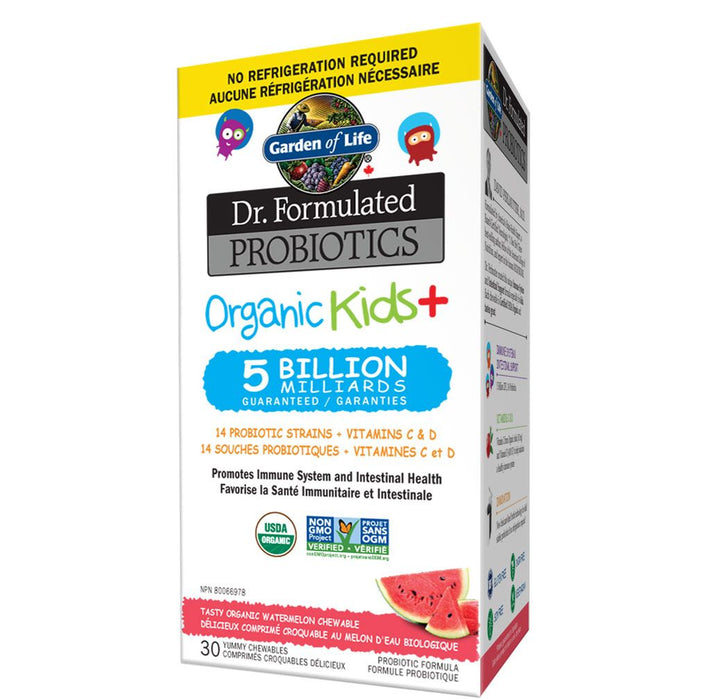 Dr. Formulated Probiotics Organic Kids+ 5 Billion 30 caps: Garden of Life
