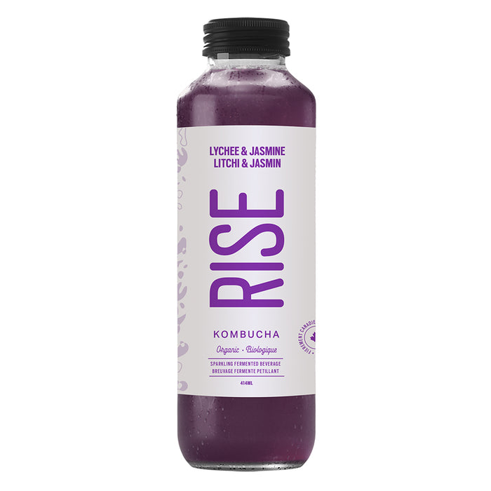 Rise Kombucha Lychee and Jasmine 414ml