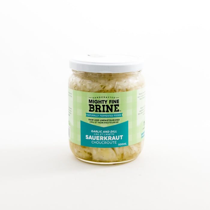 Mighty Fine Brine Garlic and Dill Sauerkraut 500ml