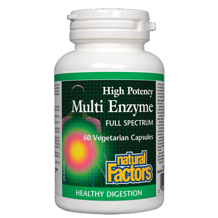 Natural Factors Multi Enzyme High Potency - Full Spectrum 60 Vcaps