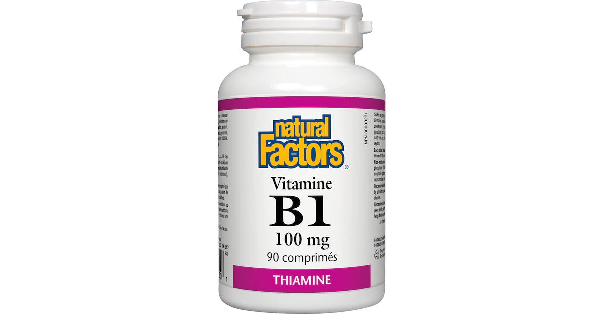 Natural Factors Vitamin B1 Thiamine 100mg 90tabs