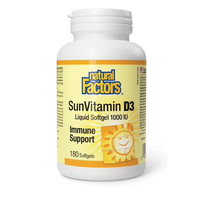 Natural Factors Vitamin D3 1000 IU 180sg