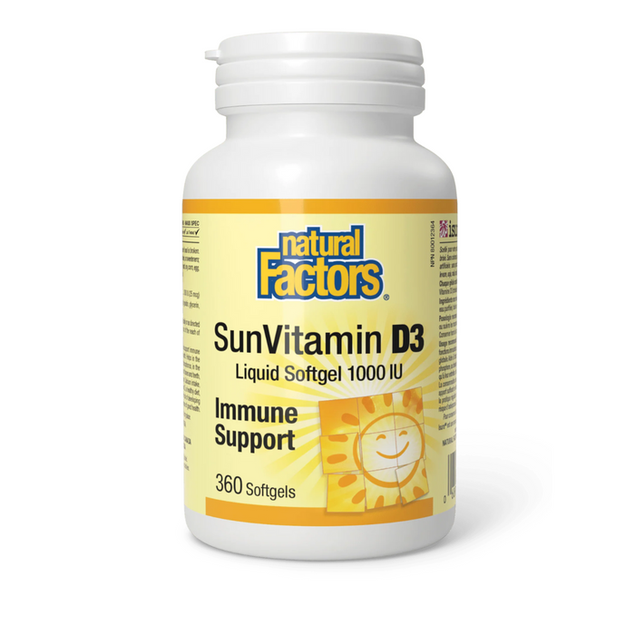 Natural Factors Vitamin D3 1000 IU 360 softgels